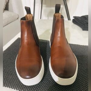 Bruno Magli Brown Leather Sneaker
